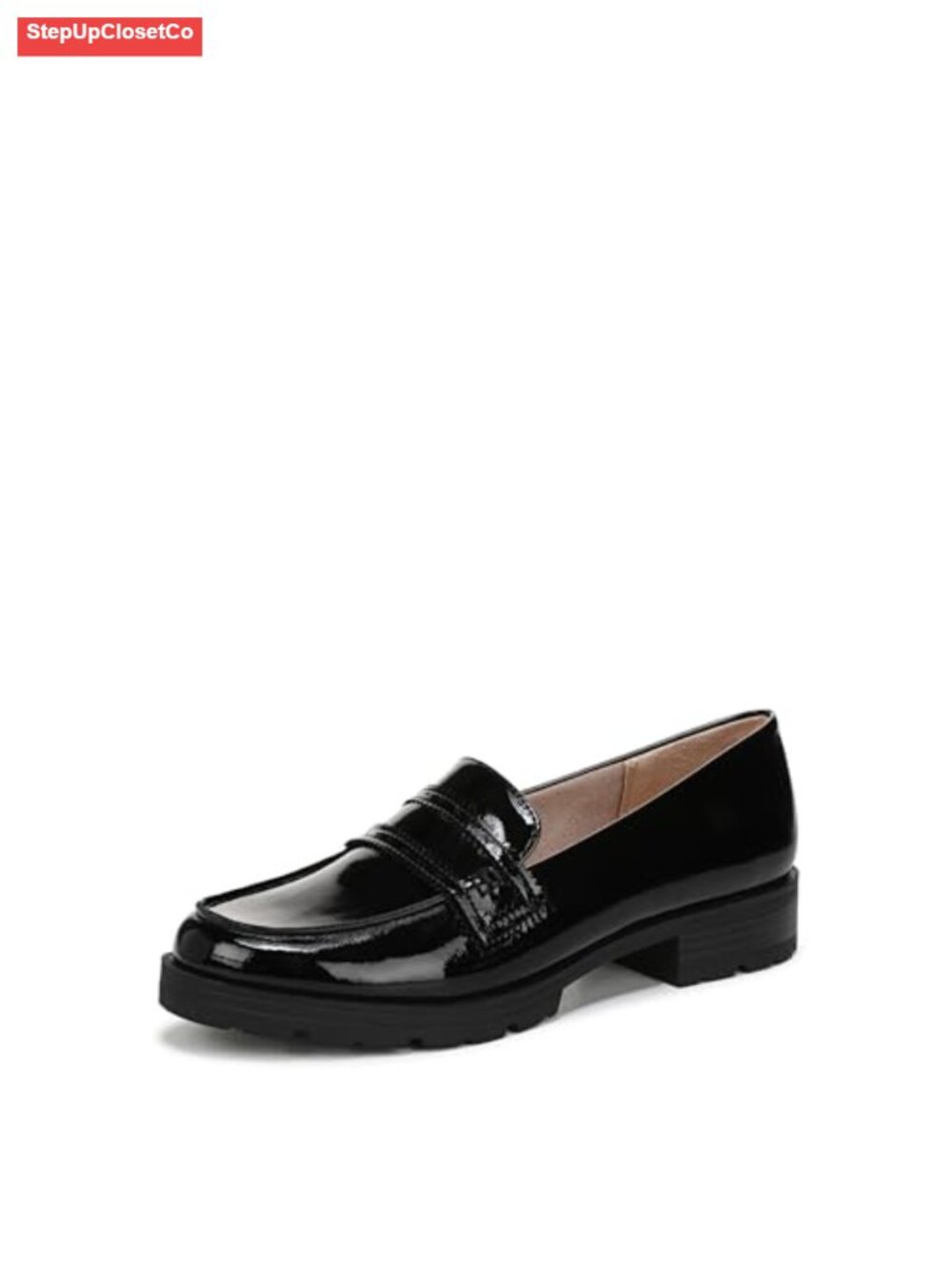 LifeStride London Women's Chunky Loafers Faux Leather Slip-On Comfort Shoes
